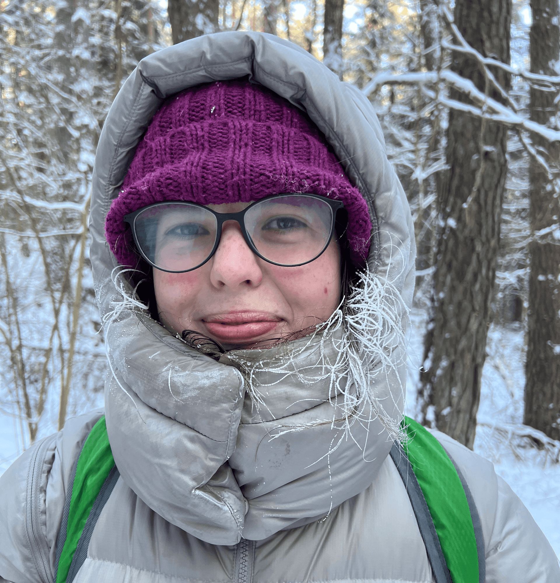 Barbora Sharrock žiemą